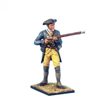 Image of Continental Militia or Minuteman Standing Ready - Boston 1775-- single figure--RETIRED--LAST ONE!!