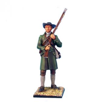 Image of Continental Militia or Minuteman Standing with Raised Musket, Boston, 1775--single figure--RETIRED--LAST ONE!!