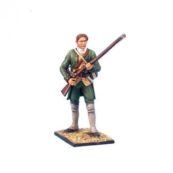 Image of Continental Militia or Minuteman Standing Ready, Bareheaded, Boston, 1775--single figure--RETIRED--LAST ONE!!