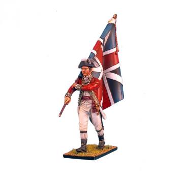 Image of British 5th Regt. of Foot Standard Bearer with Union Jack--single figure--RETIRED--LAST ONE!!