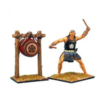 Image of Drummer with Great Battle Drum--Oda Clan--single figure--RETIRED--LAST ONE!!