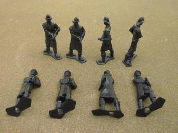Image of Firemen - 1 pose, 8 figures - BLACK