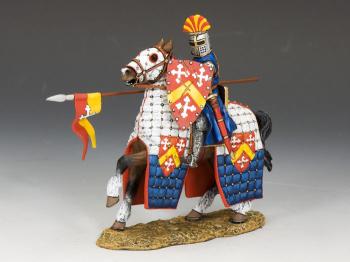 Image of French Knight with Lance--single mounted figure--RETIRED--LAST ONE!!