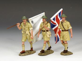 Singapore Surrender--Three senior British officers, two with flags--RETIRED. ONE AVAILABLE!  #24386