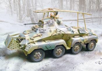 Image of German SdKfz 232 Winter with figure--RETIRED--LAST ONE!!