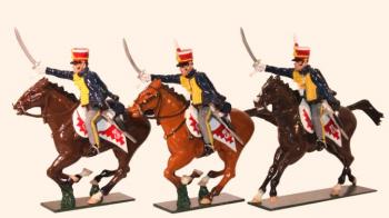 Image of Toy Soldiers Set British Hussars, 10th (Prince of Wales's Own) Hussars - Three Troopers