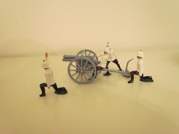 W.Britain Premier Series 54mm Glossy British 13lb Gun of the RHA with 4 crew--RETIRED--LAST ONE!! #25131