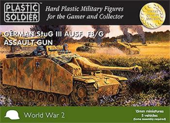 Image of 15mm Easy Assembly German Stug III F8/G Assault Gun--contains five unassembled plastic tanks -- AWAITING RESTOCK!
