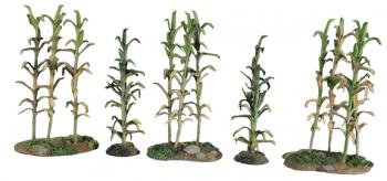 18th-19th Century Corn No. 2--17 piece set--5 bases and 12 stalks of corn #26242