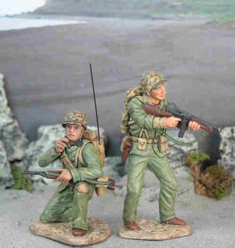 Code talkers--Native American Code taker with Body Guard (March Through Times)--two WWII USMC figures--RETIRED--LAST ONE!! #26256