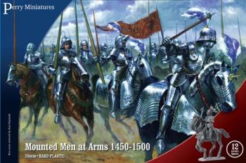 Mounted Men at Arms, 1450-1500--twelve mounted 28mm hard plastic figures #26484