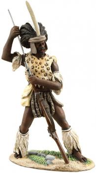 Image of Zulu uThulwana Loading Flintlock Musket No.1--single figure--RETIRED--LAST ONE!!