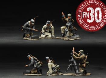 Image of 81mm German Mortar Team--three figures (Winter)--RETIRED--LAST ONE!!