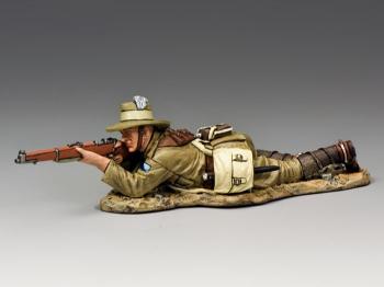 Australian Light Horse Lying Firing with Rifle & Bayonet--single figure--RETIRED. Australian Light Horse Lying Firing with Rifle & Bayonet--single figure--RETIRED.