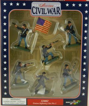 American Civil War Union Infantry Set #1--6 Plastic Foot Figures American Civil War Union Infantry Set #1--6 Plastic Foot Figures #27186