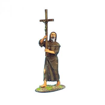 Monk with Crucifix--single Medieval-era figure Monk with Crucifix--single Medieval-era figure #27367