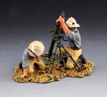 Stokes British Mortar Set, Palestine (WWI)--two figures and mortar on single base--RETIRED--LAST ONE!! #27460