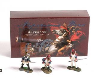 Image of French Advancing Set--three painted metal figures--RETIRED--LAST ONE!!