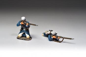 French Foreign Legion Kneeling legionnaire and prone firing rifleman--two figures--RETIRED--LAST ONE!! #27837