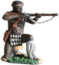 Zulu uDloko Regiment Kneeling Firing Percussion Rifle #1--single figure #27948