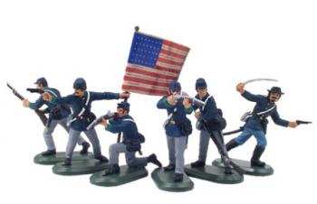 American Civil War Foot Counter Pack #2 (Blue)--6 plastic figures American Civil War Foot Counter Pack #2 (Blue)--6 plastic figures #28534