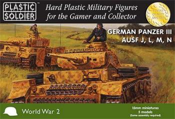 Image of 15mm Easy Assembly German Panzer III J, L. M and N Tank (BLACK BOX)--AWAITING RESTOCK.