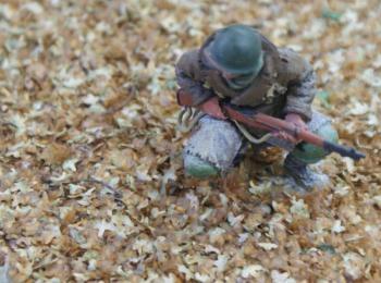 Leaf Litter (autumn)--one small bag of leaf litter--THREE IN STOCK. #29093