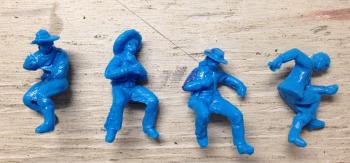 Four Different Plastic Gamblers--four figures and card game -- AWAITING RESTOCK! #0