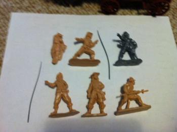 Oliver Cromwell, 3 Pikemen, one casualty, & Roundhead Officer, English Civil War--six figures--FOUR IN STOCK. #29354