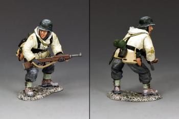 Image of Standing Ready with Rifle--single Winter German figure--RETIRED. - ONE AVAILABLE! 