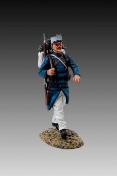 Image of French Foreign Legionnaire Marching with Blue-white kepi hat and Rifle--RETIRED--LAST TWO!!
