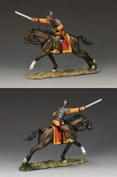 Image of Imperial Chinese Horseman charging with sword--single mounted figure--RETIRED.