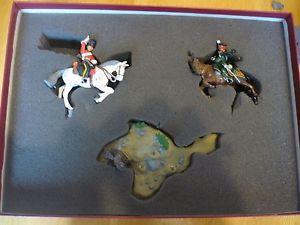 Image of Crimean War Scots Greys Duals 11th Hussars--two mounted figures with base--RETIRED--LAST ONE!!