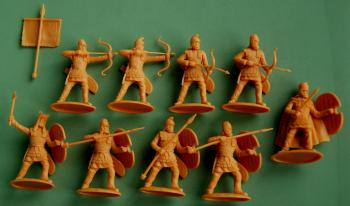 Persian Satrap Guard (Heavy) Infantry with Spear & Bow (1 Officer + 1 Standard Bearer + 4 Bowmen + 4 Spearmen) #30819