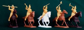 Persian Satrap Guard Cavalry (1 officer + 1 Lancer + 2 Axe-men + 1 Javelin-Thrower) on armoured horses #30822