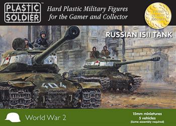 Image of 15mm Russian IS2 Tank (BLACK BOX)--contains five unassembled plastic tanks--THREE IN STOCK.
