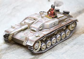 Image of Sturmgeschutze Ausf. F Winter with one figure--RETIRED--LAST ONE!!