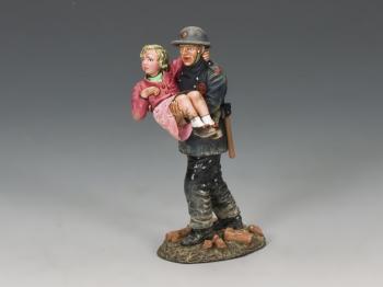 British National Fire Service The Rescue--two figures on single base--RETIRED. - LAST ONE!  #31319