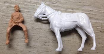 Mounted Officer on Horse (WWI/WWII)--single mounted figure -- SEVEN IN STOCK! #31347