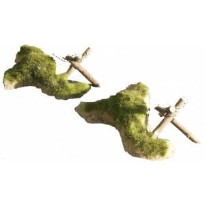 Pair of Small Dunes with Barbed Wire--RETIRED--LAST ONE!! #3980