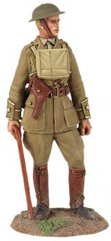 1916-18 British Infantry Officer Standing with Walking Stick--single figure 1916-18 British Infantry Officer Standing with Walking Stick--single figure #31648
