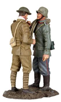 Prisoners and Wounded to The Rear--British Infantry Wounded with Cigarette & German Prisoner with A Light--Two Figures--ONE IN STOCK. #31687