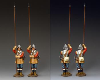 Two Standing Pikemen--two figures--RETIRED--LAST TWO!! #31840