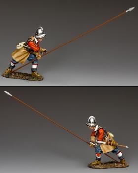 Crouching Pikeman--single figure--RETIRED. Crouching Pikeman--single figure--RETIRED. #31843