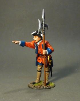 Image of Sergeant, 60th (Royal American), Regiment of Foot, 13th foot--single figure and halberd/pike