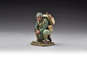 Image of Japanese Marine with infantry mortar wearing backpack--RETIRED--LAST ONE!!