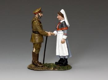 The Royal Hospital Visit--two figures on single base (King George V and ward sister)--RETIRED. #32283