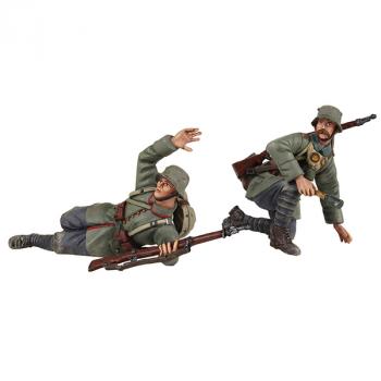 Image of Forward--1916-18 German Infantry Prone Signaling & Kneeling with Grenade--two figures--RETIRED--LAST ONE!!