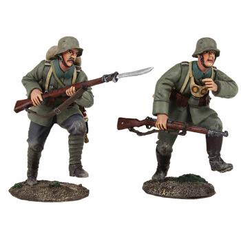 Image of Attack--1916-18 German Infantry Assault Team--two Figures--RETIRED--LAST ONE!!
