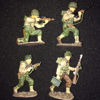 Three WWII U.S. Rangers plus a 29th Infantry Corporal--three figures--RETIRED. #32442